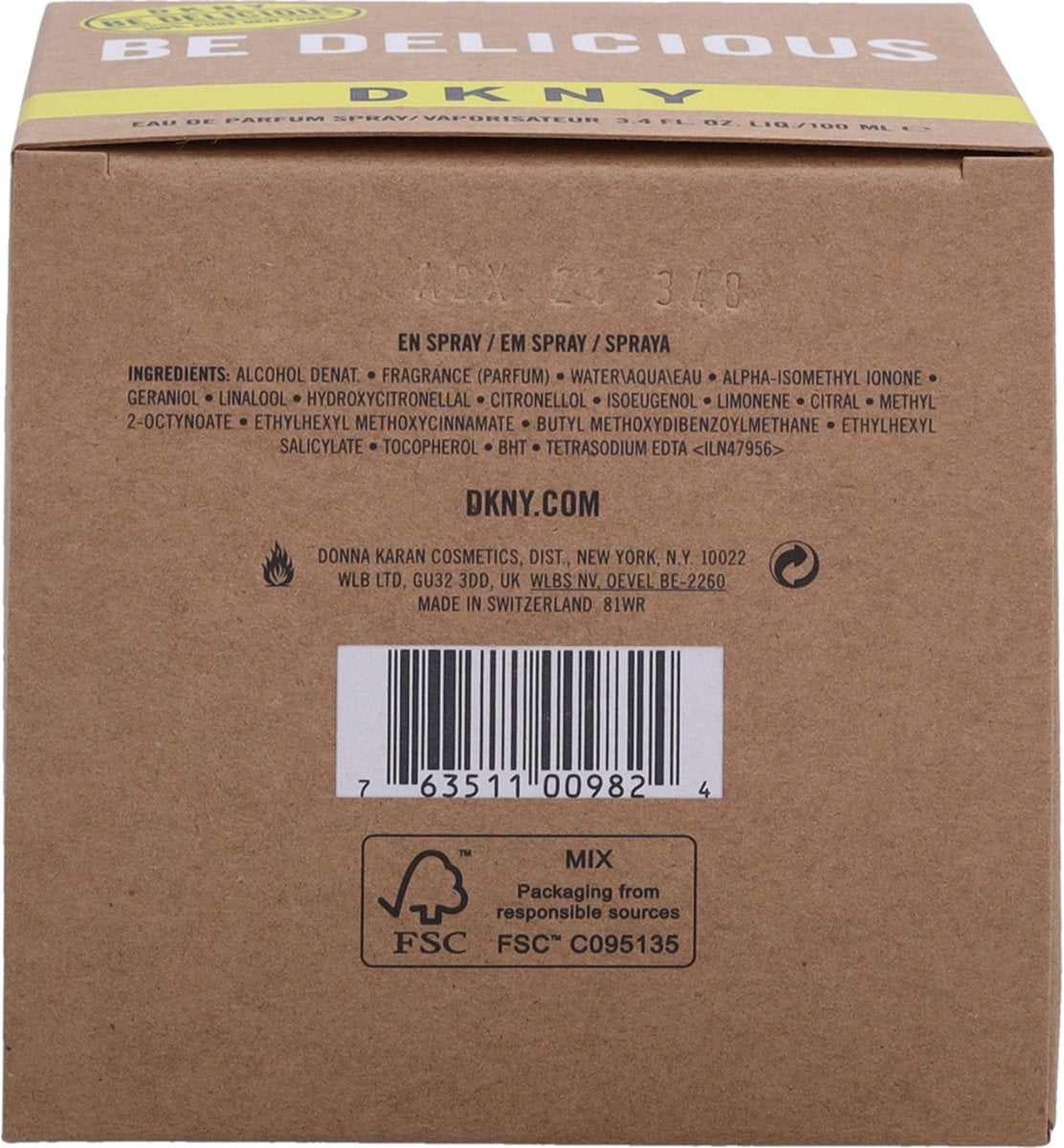 DKNY BE Delicious Stadse Verleiding: 100 ml Voelbaar Aroma