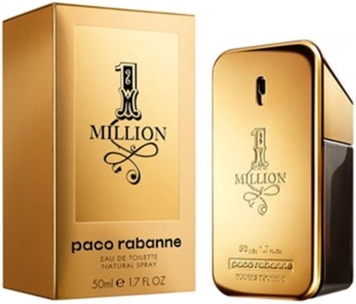 Paco Rabanne 1 Million Elegant Gold Eau de Toilette voor de Avontuurlijke Man