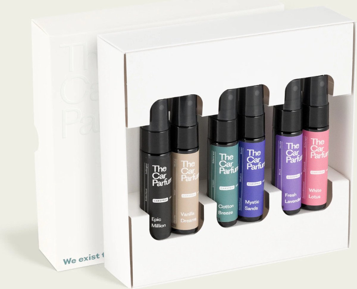 Geurensensatie voor je Auto - 6 Unieke Aroma's Car Set